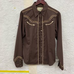 Roper pearl snap cowboy YELLOWSTONE shirt L